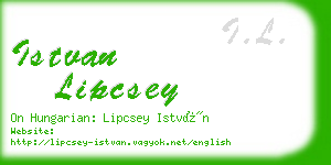 istvan lipcsey business card